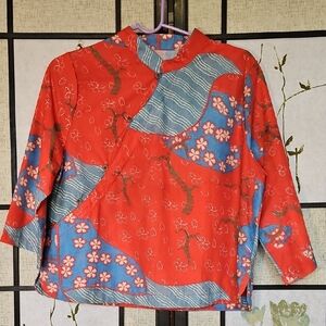 Floral Red and Blue Women's Tunic